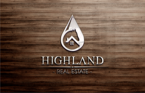 Home logo with the title 'Help Highland Real Estate with a new logo'