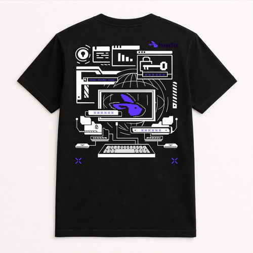 Illustrated design with the title 'IT illustration shirt design '