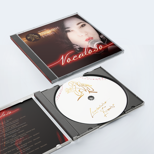 Album design with the title 'cover albums for Lucianne Evans - Vocaloso '