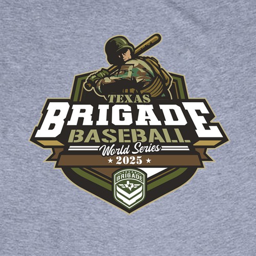Baseball t-shirt with the title 'texas brigade baseball world series 2025'