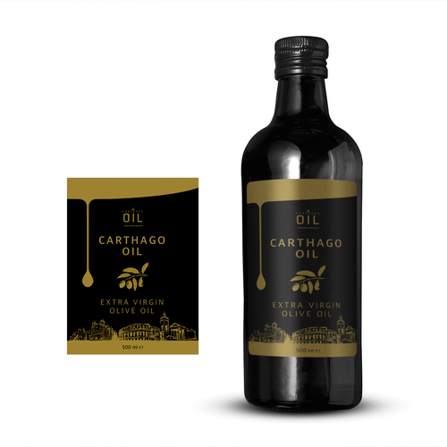 Olive oil label with the title 'Olive Oil Label'