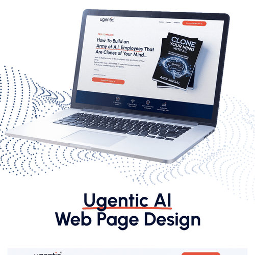 Artificial intelligence website with the title 'Ugentic AI Web Page Entry'