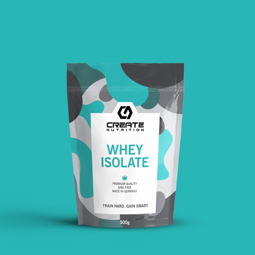 Fitness packaging with the title 'Pouch for Premium Sport Supplement'