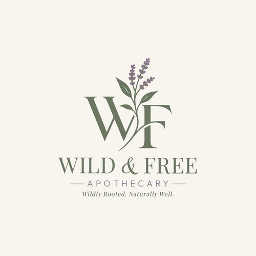 Apothecary logo with the title 'Wild & Free Apothecary Logo Design | Botanical Wellness Branding'
