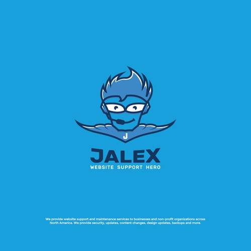 Support logo with the title 'Logo concept for a website supporting company.'