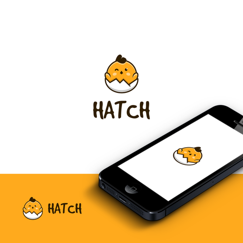 Egg design with the title 'Hatch'