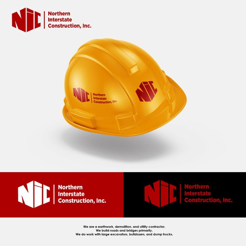 Demolition logo with the title 'logo concept for Northern Interstate Construction, Inc.'