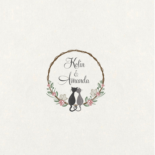 Wedding logo with the title 'Kolin & Amanda'