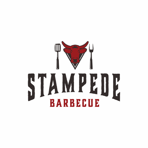Beef logo with the title 'stampede barbecue'