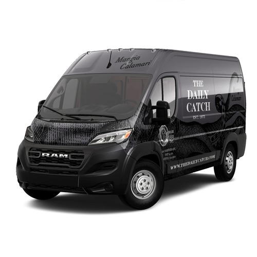 Van design with the title 'Squid Wrap Design'