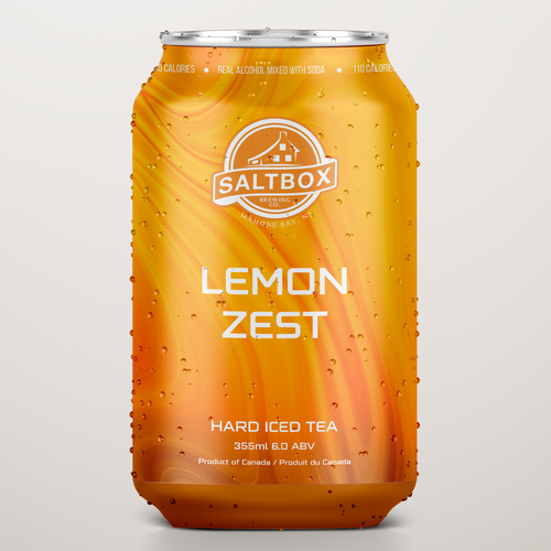 Lemon packaging with the title 'Hard Tea - vodka soda products'