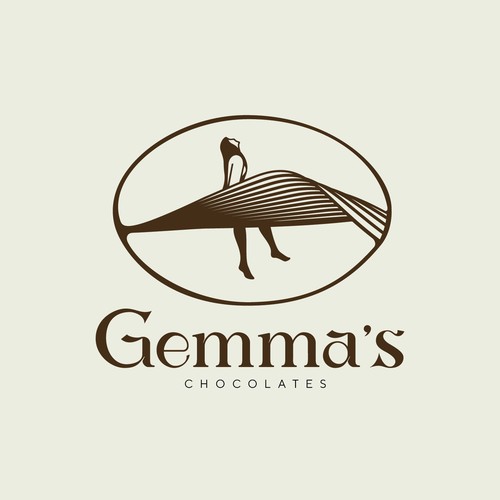 Serif logo with the title 'brandmark for chocolate '