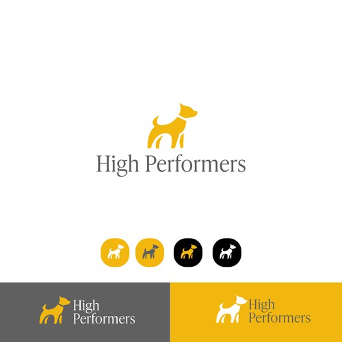 Dog training logo with the title 'Dog trainer logo'