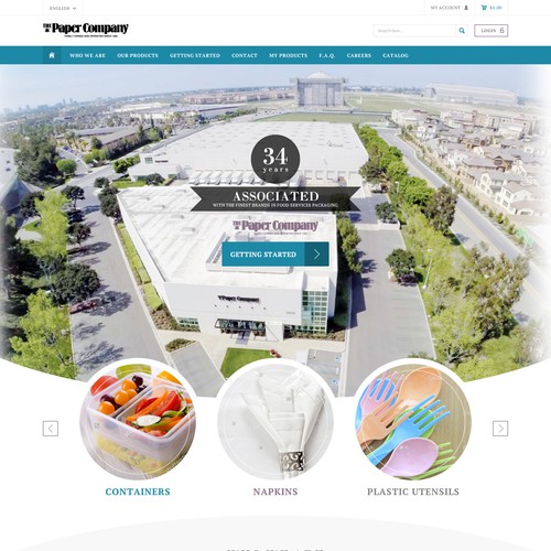 Food website with the title 'eCommerce website for a food service supply distributor '