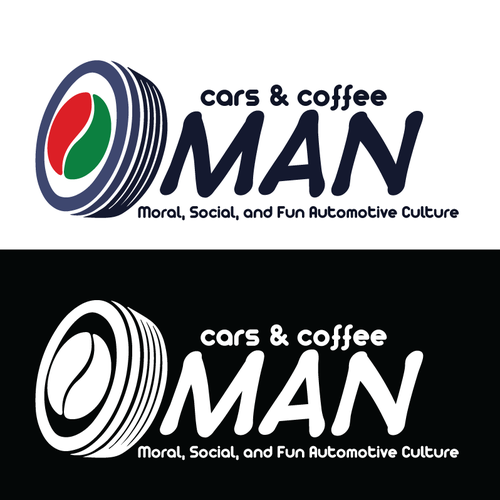 Wheel logo with the title 'Concept logo for cars and coffee house '