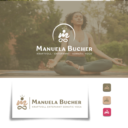 Yoga studio design with the title 'Manuela Bucher'