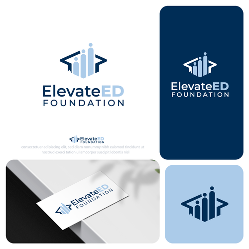 Elevate design with the title 'ElevateED Foundation of education Logo'