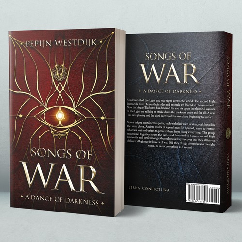 Red book cover with the title 'Songs of War'
