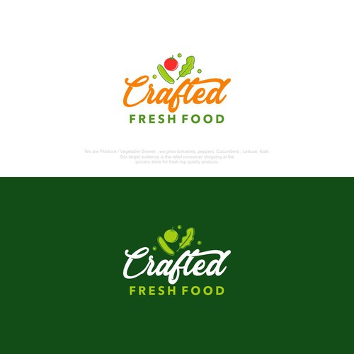 Grocery logo with the title 'Crafted Fresh Food'