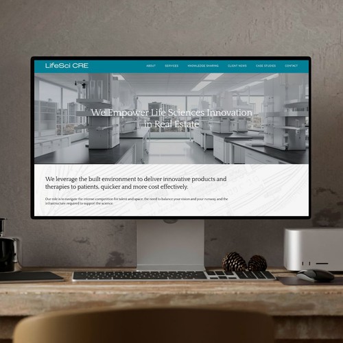 Upscale design with the title 'LifeSci CRE'