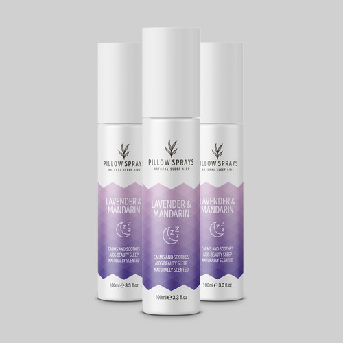 Sleep design with the title 'Pillow Spray'