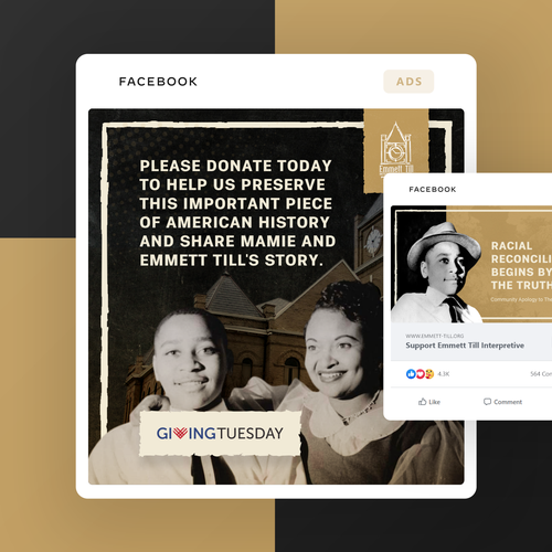 Archery design with the title 'Non Profit Attractive Facebook Ads'