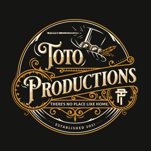 Art Nouveau design with the title 'Toto Productions'
