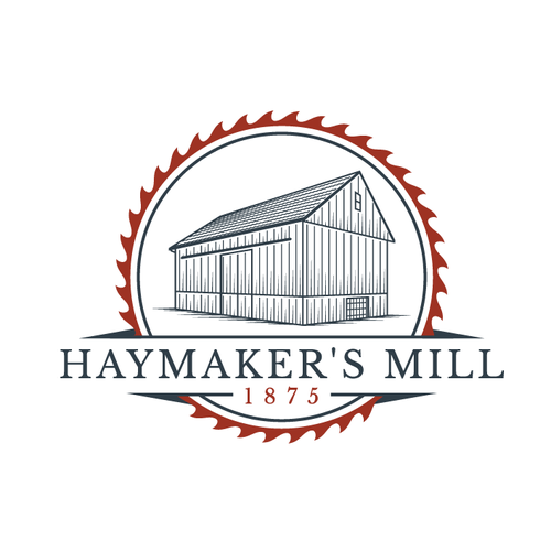 Barn logo with the title 'Rustic logo for a wedding venue'