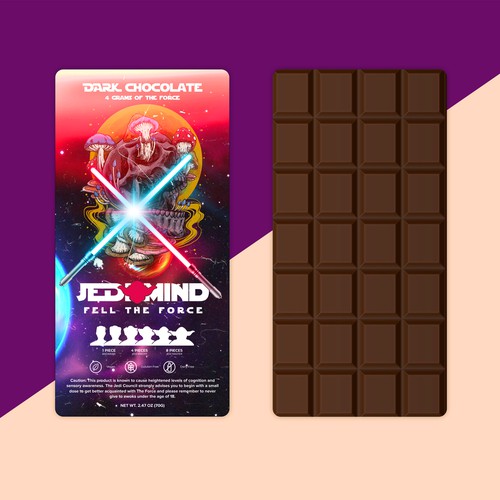 Star Wars design with the title 'Star Wars themed labels for chocolates/gummies'