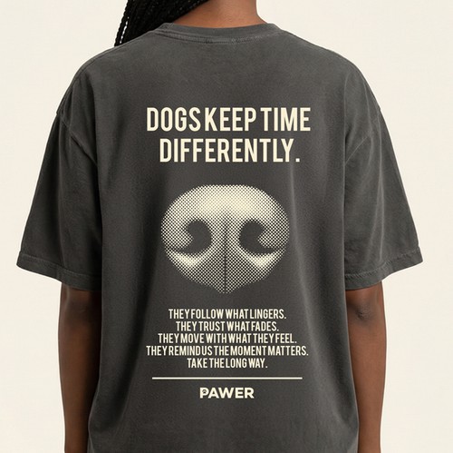 Dog t-shirt with the title 'Pawer to the People T-shirt Design'