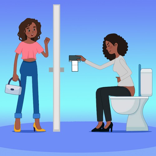 Toilet design with the title 'art'