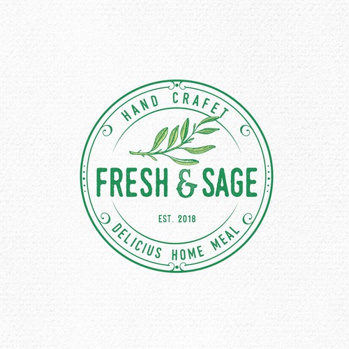 Nature logo with the title 'Fesh & Sage'