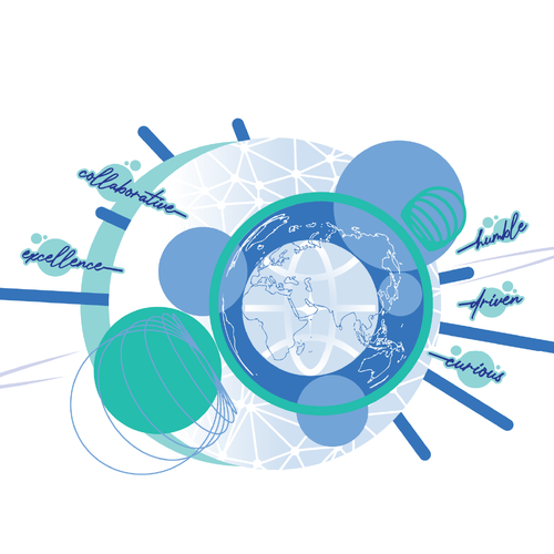 Mural artwork with the title 'Office mural design concept'