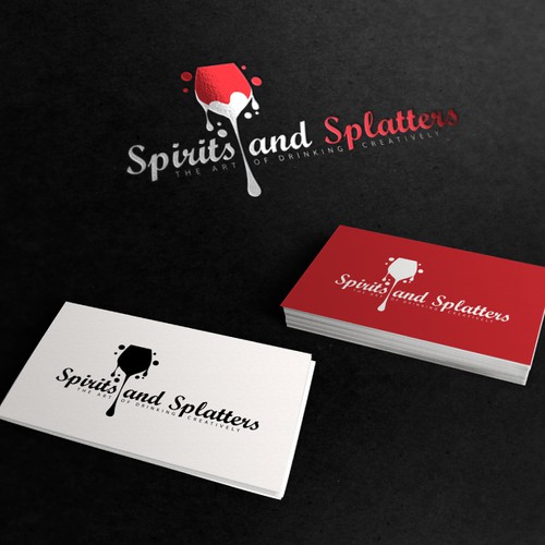 Splatter logo with the title 'wine art'
