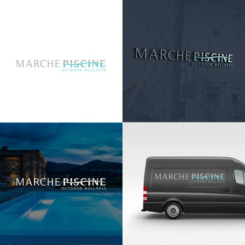 Pool logo with the title 'Marche Piscine'