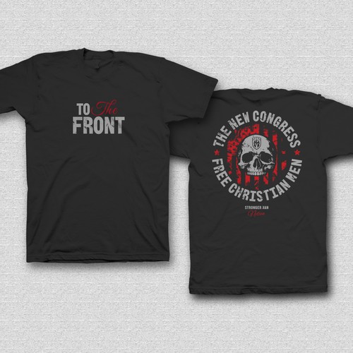 Flag design with the title 'T-shirt work for Stronger Man Nation'