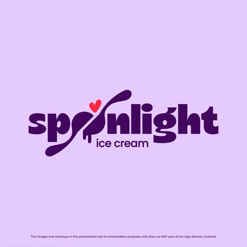 Ice cream design with the title 'Bold and cheeky ice cream brand'