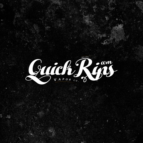 Vape design with the title 'Quick Rips Vapor - Logo Design'