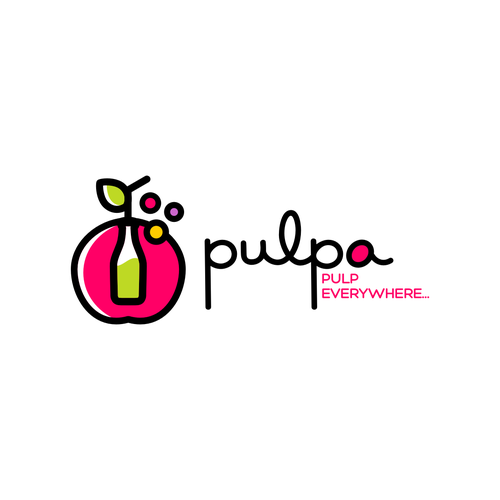 Juice bar logo with the title 'Winning Logo for Pulpa - Juice bar'