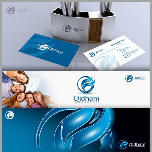 O design with the title 'Oldham Family Dentist'