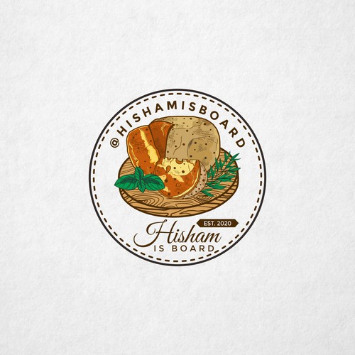 Cheese logo with the title 'Hisham is board'