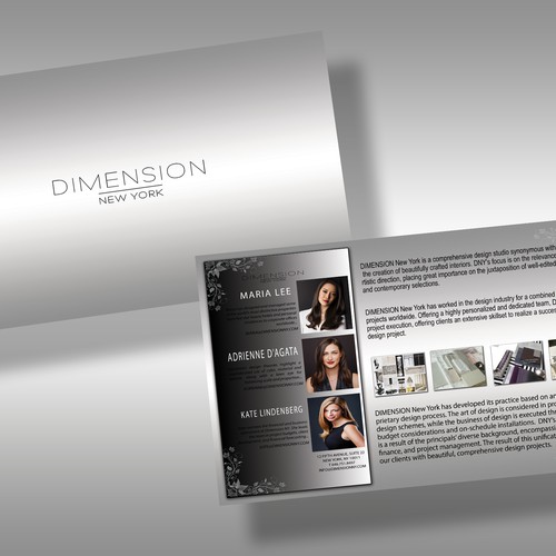 Interior decoration design with the title 'Marketing Flyer for Interior Design Firm'