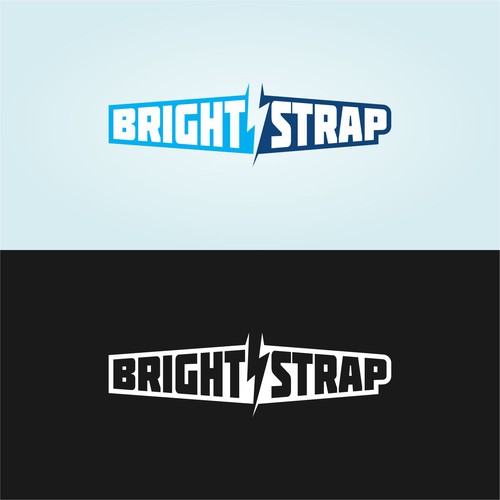Electric shock logo with the title 'Design a sporty, snowboard style logo for Bright-Strap'