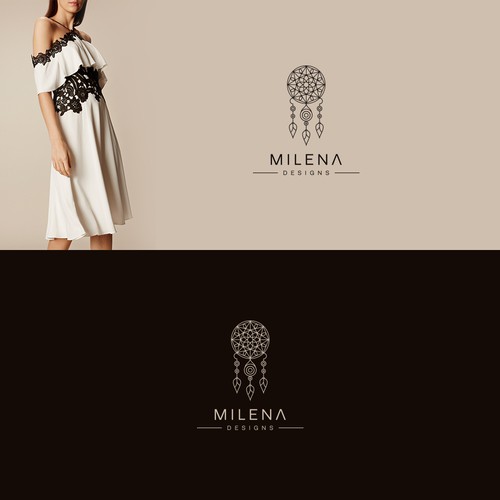 Mode design with the title 'Logo Design Milena'