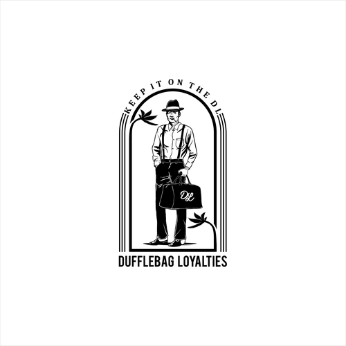 Creative-drawing logo with the title 'Logo for Dufflebag Loyalties'