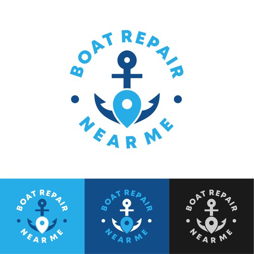 Anchor logo with the title 'Winner of Boat Repair Contest'