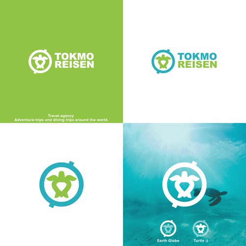 Tortoise design with the title 'Abstract Turtle Logo'