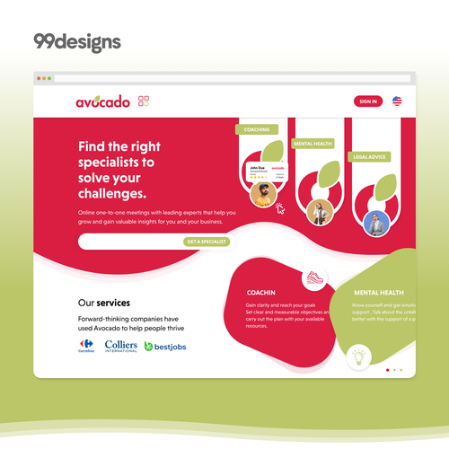 Community website with the title 'Red Avocado '