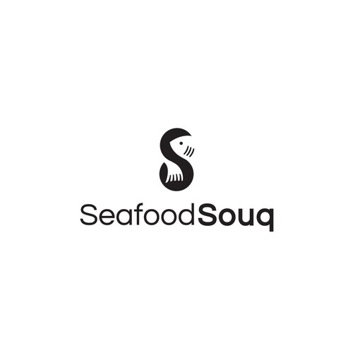 Seafood logo with the title 'Seafood restaurant logo'