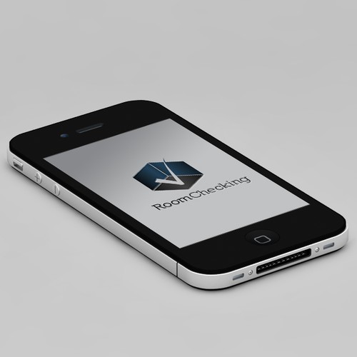 IPhone logo with the title 'Room Checking Mobile App Logo'
